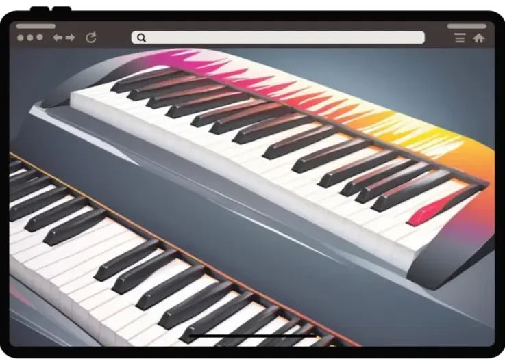 Piano Chord Finders: The Ultimate Music Theory Guide Piano Chord Finder on a colorful double keyboard